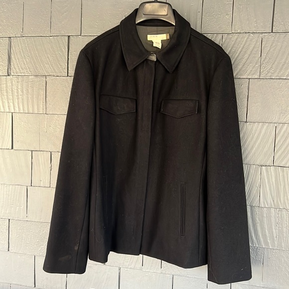 J.Crew vintage black wool coat! - Picture 4 of 10